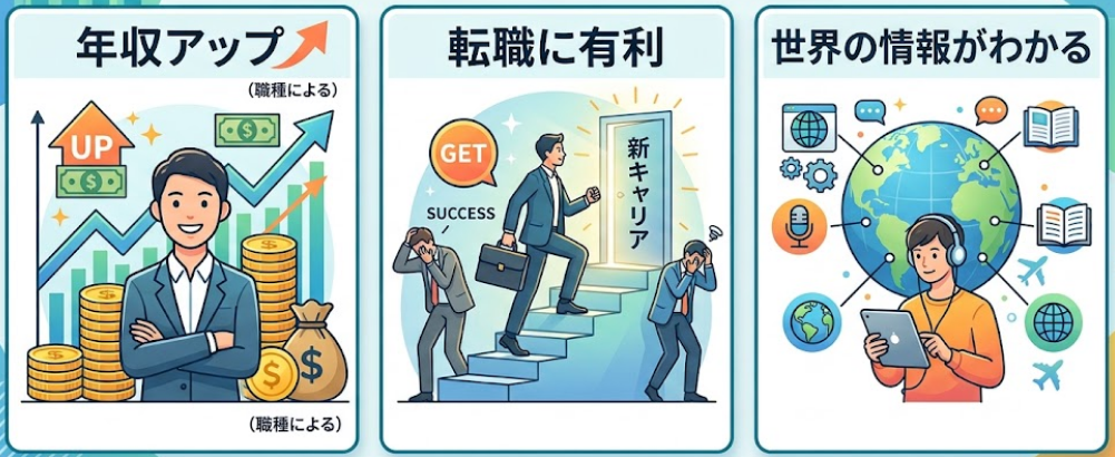 英語ができるようになるメリット