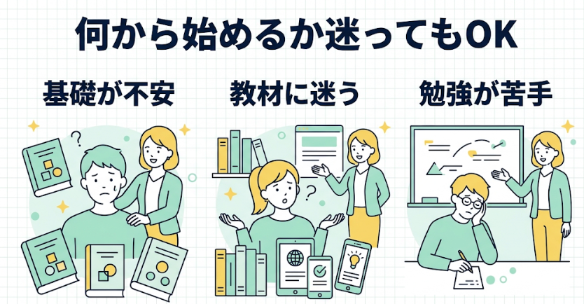 何から始めるか悩んでいても問題なし